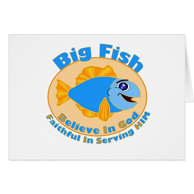 Cartão Big Fish Acredita em Deus (Frente Horizontal)