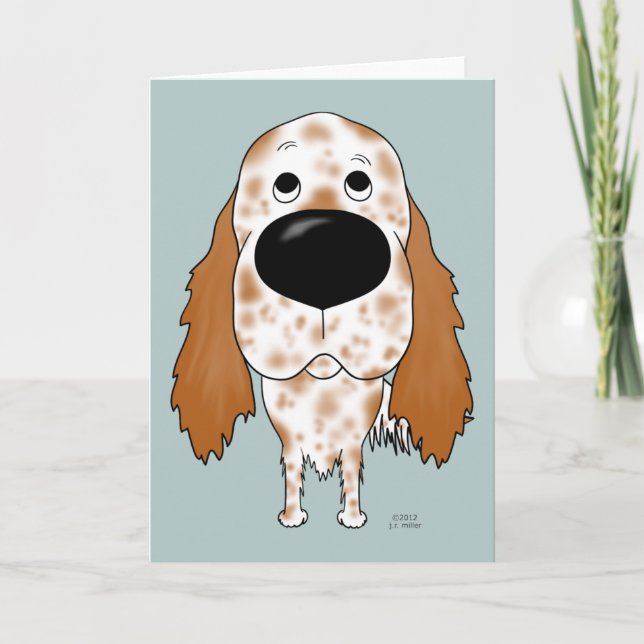 Cartão Big Nose English Setter (Frente)