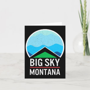 Cartão Big Sky Montana Esquiando Snowboard Skier Snow