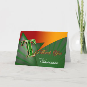 Cartão Big T - Thank you card for a Veterinarian