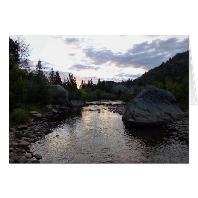 Cartão Big Thompson River no Sunrise (Frente Horizontal)