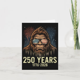 Cartão Bigfoot América fogos de artifício 4 de julho 250
