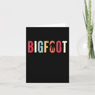 Cartão Bigfoot Gift Sasquatch Vintage Retro Birthday