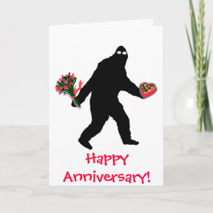 Cartão Bigfoot Happy Anniversary