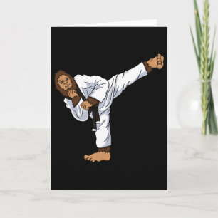 Cartão Bigfoot Sasquatch Caratê Taekwondo Kickboxing Kara