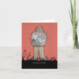 Cartão Bigfoot Sasquatch Grateful Love Amendy Funny