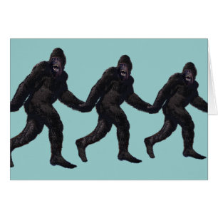 Cartão Bigfoot Sasquatch Yetti