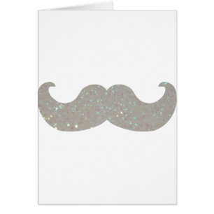 Cartão Bigode branco de Bling (gráfico do brilho do