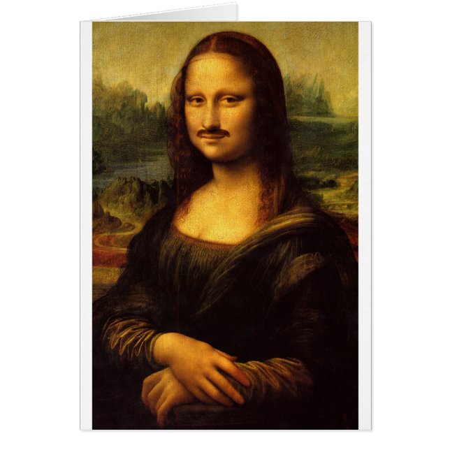 Cartão bigode de mona lisa (Frente)