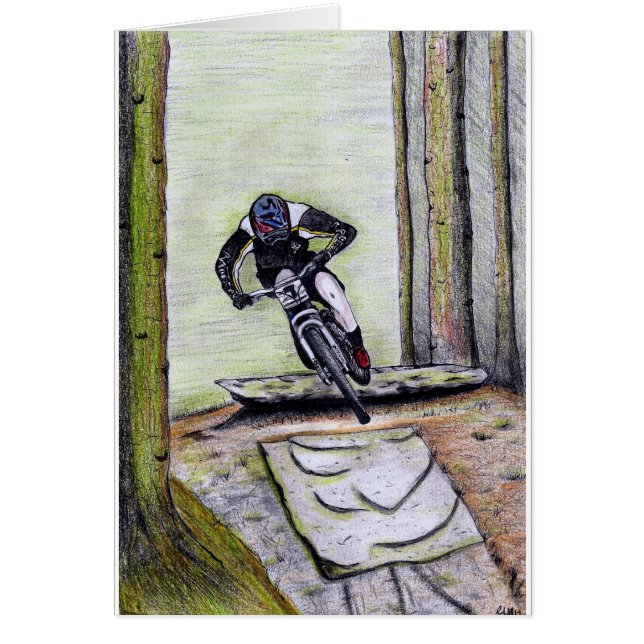 Cartão Bike de montanha Llandegla mtb bmx (Frente)