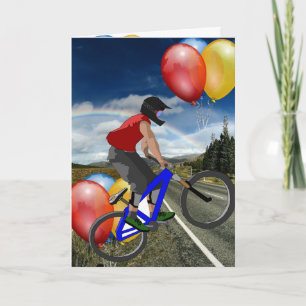 Cartão Bike Esporte Feliz Aniversário Família Amigos Dest