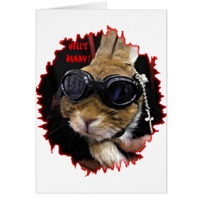CARTÃO BIKER BUNNY HELL'S BUNNY (Frente)