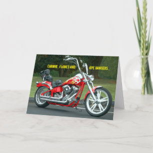 Cartão Biker V-twin Harley Road Rash Obtenha Bem Em Breve
