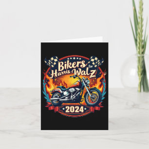 Cartão Bikers For Kamala Harris Fazer 2024 Motorcycle Fo
