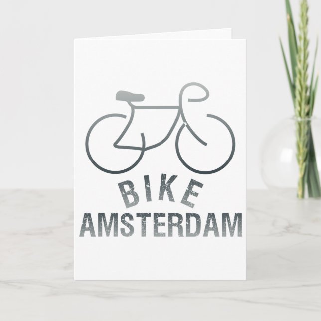 Cartão Biking Amsterdam Netherlands Graphic _1  (Frente)