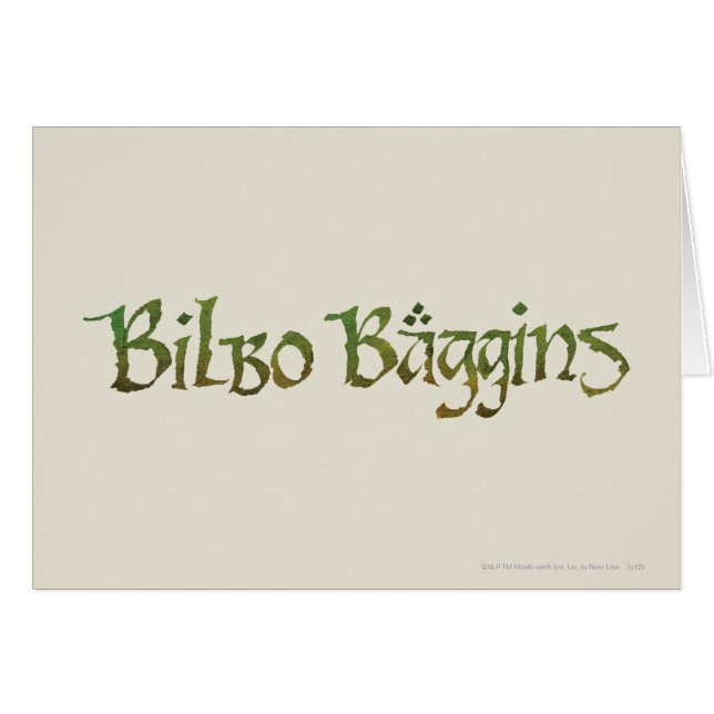 Cartão BILBO BAGGINS™ Texturizado (Frente Horizontal)