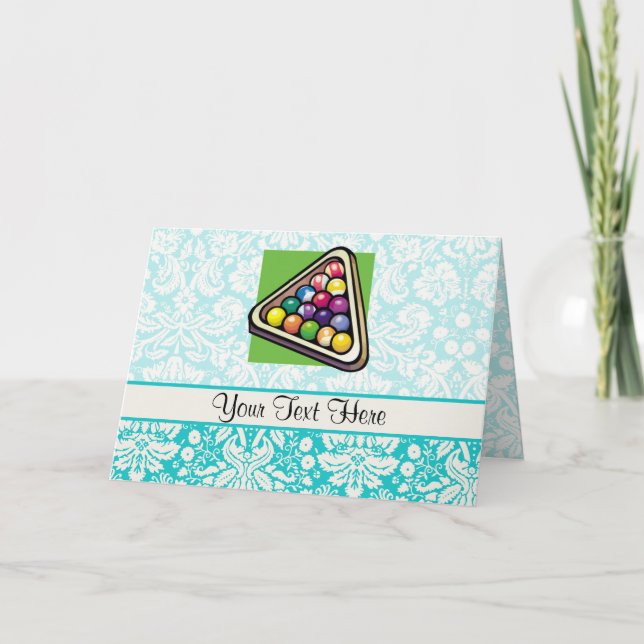 Cartão Bilhar do damasco da cerceta (Frente)