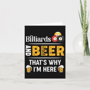 Cartão Bilhar E Cerveja É Por Isso Que Estou Aqui Jogador