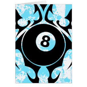 Cartão bilhar, tribal.