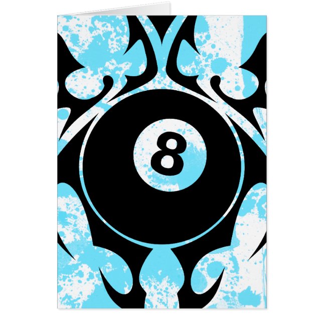 Cartão bilhar, tribal. (Frente)