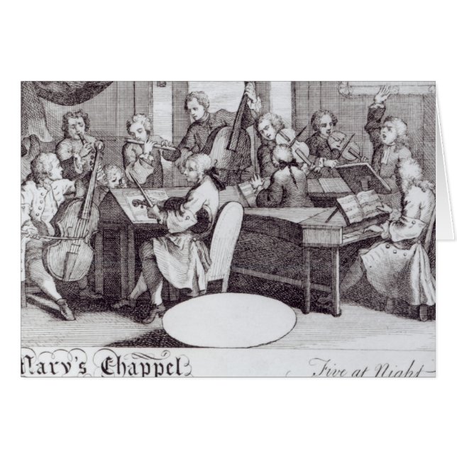 Cartão Bilhete do concerto para a capela de Mary (Frente Horizontal)