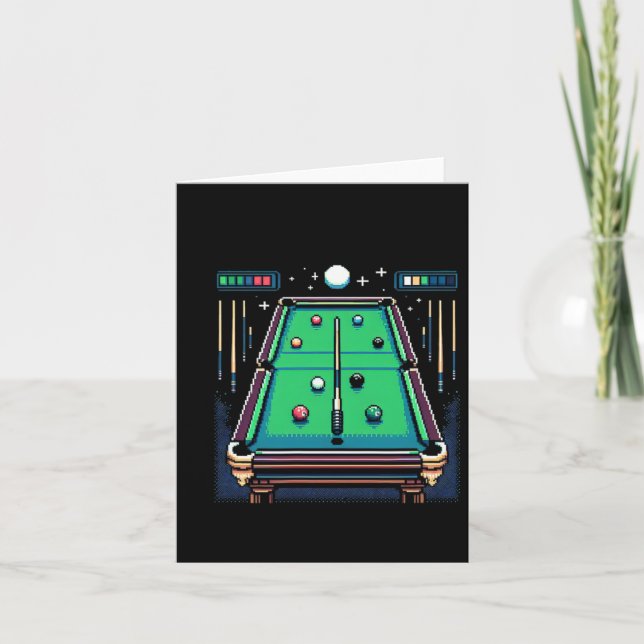 Cartão Bilhetes de 8 bits com Pote ixelado (Frente)