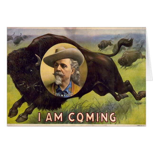 Cartão Bill Cody -1899 (Frente Horizontal)