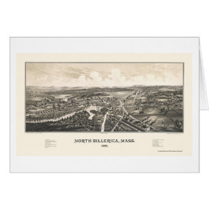 Cartão Billerica norte, mapa panorâmico das MÃES - 1887