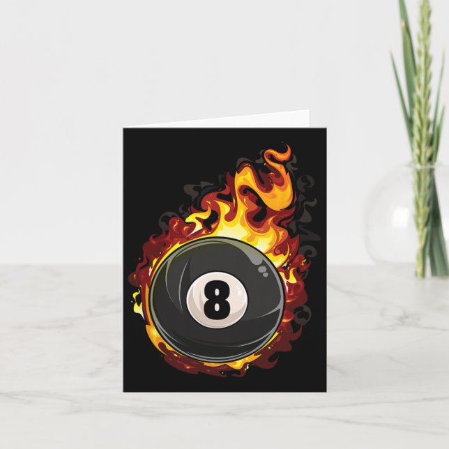 Cartão Billiard 8 Ball Player Piscina Billiards Snooker C (Frente)