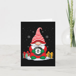Cartão Billiard Ball Christmas Gnomos Cute Billiard Ball