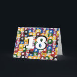 Cartão Billiard Balls 18 anos<br><div class="desc">Coleção de bolas de bilhar por 18 anos. O número de idade na frente pode ser editado.</div>