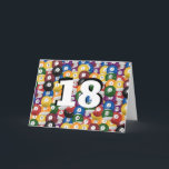 Cartão Billiard Balls 18 anos<br><div class="desc">Coleção de bolas de bilhar por 18 anos. O número de idade na frente pode ser editado.</div>