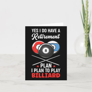 Cartão Billiard Retirement Plan Billiard Snooker Ball