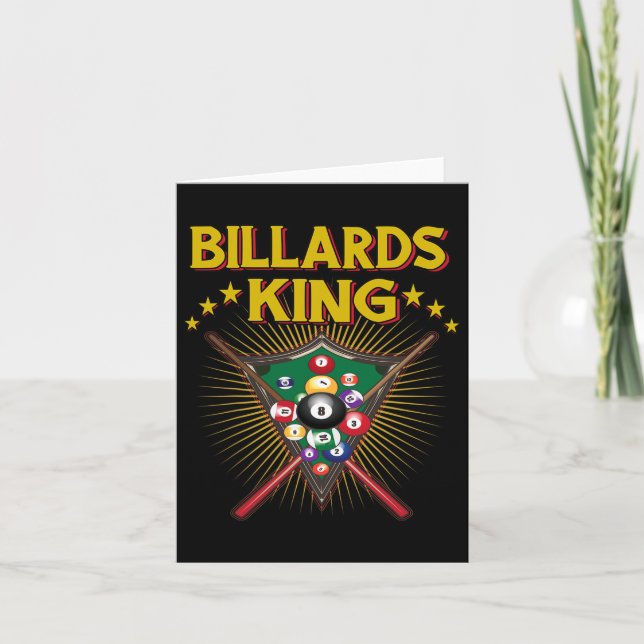 Cartão Billiard Snooker King Da Billiard 8 Piscina (Frente)