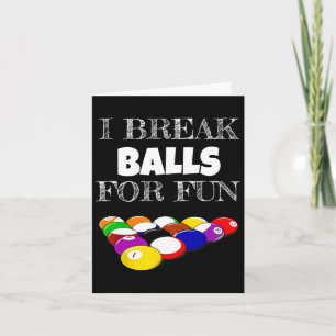 Cartão Billiards 8 Ball Piscina Player Sarcasm Novelle Hu