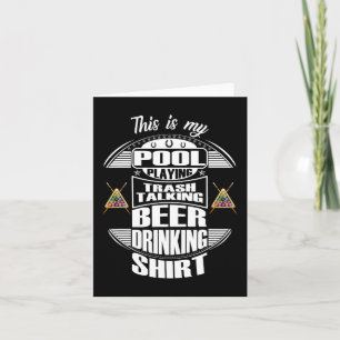 Cartão Billiards 8 Ball Piscina Player Sarcasm Novelle Hu