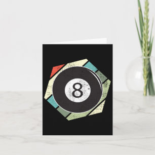 Cartão Billiards 8 Ball Retro Love For Sport Billiard