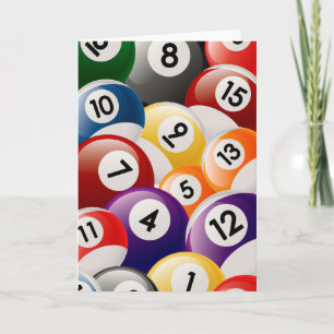 CARTÃO BILLIARDS BALLS COLLAGE