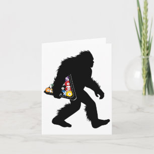 Cartão Billiards Bigfoot Com Sasquatch Piscina Snooker