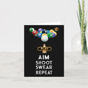Cartão Billiards Engraçados - Camisa De Presente Para Jog