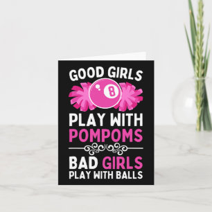 Cartão Billiards Engraçados Para Mulheres Meninas 8 Ll Pi