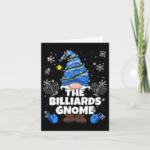 Cartão Billiards Gnome Funny Judeu Hanukkah Gnome Billia