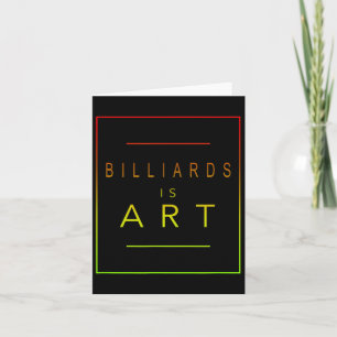 Cartão Billiards - Is Art - Billiard - Hob Estético