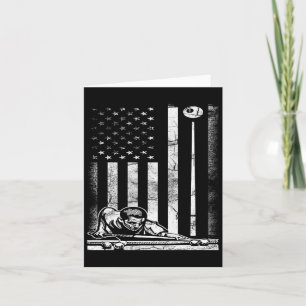 Cartão Billiards Piscina American Flag 4 de julho