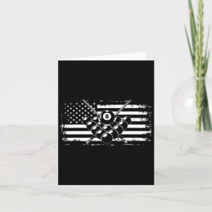 Cartão Billiards Piscina Billiards American Flag Gift