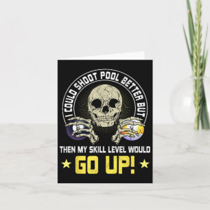 Cartão Billiards Piscina do crânio Snooker Ball Mesa N