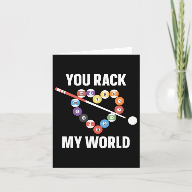 Cartão Billiards Piscina Player Ball Pun Dias de os namor (Frente)