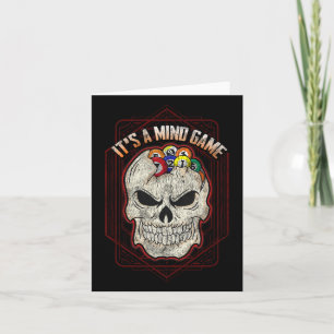 Cartão Billiards Skull Piscina É Um Jogo Da Mente