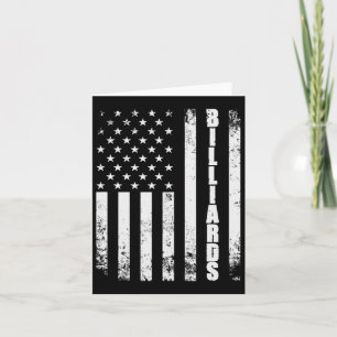 Cartão Billiards Snooker American Flag Usa Games Esporte 