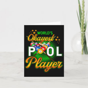 Cartão Billiards Worlds Okayest Piscina Player 1